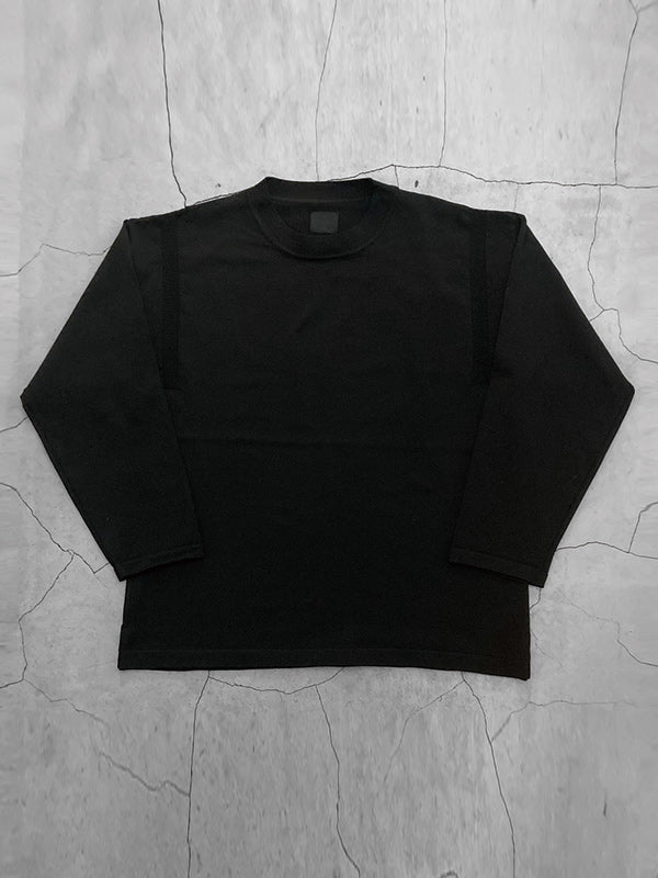 FORTUNA homme フォルトゥナオム ECOTEC Knit Basque L/S TEE - BLK -