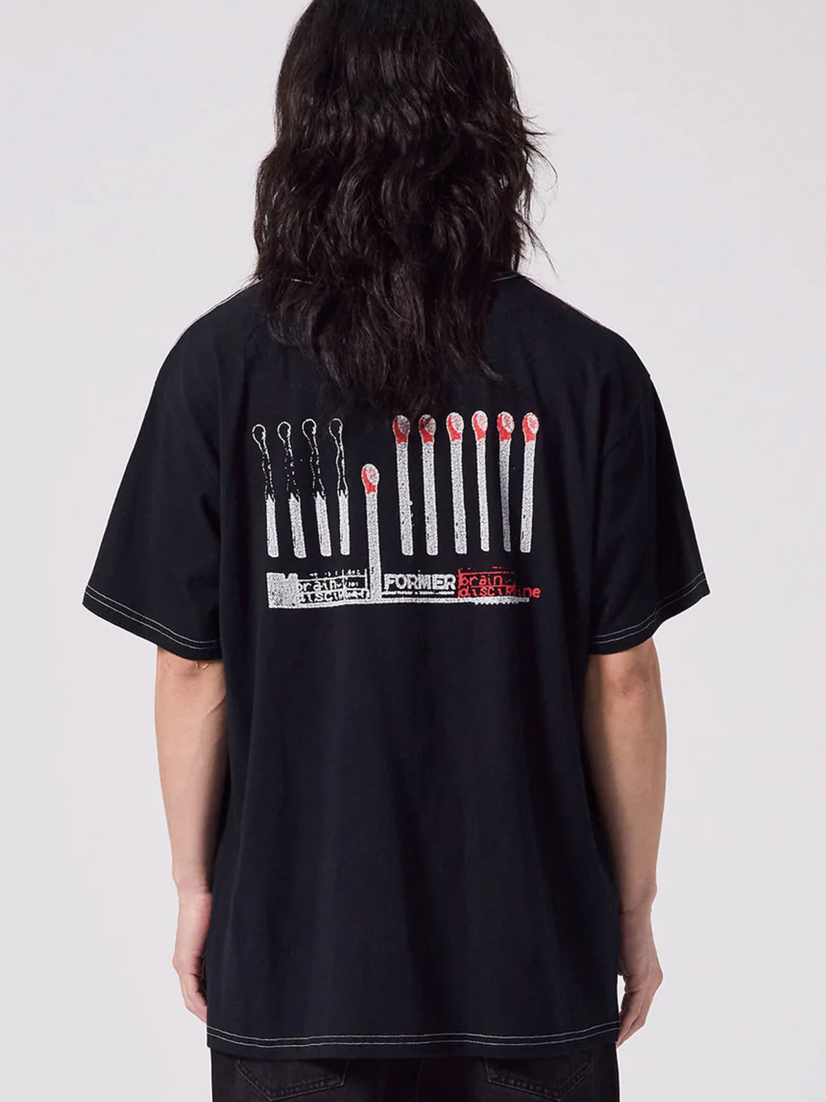 FORMER フォーマー DISCIPLINE OVERSIZED T-SHIRT - BLACK -