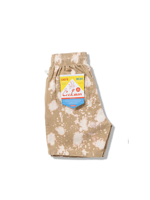 Cookman クックマン シェフパンツ Chef Pants Short Corduroy Bleach - BEIGE -