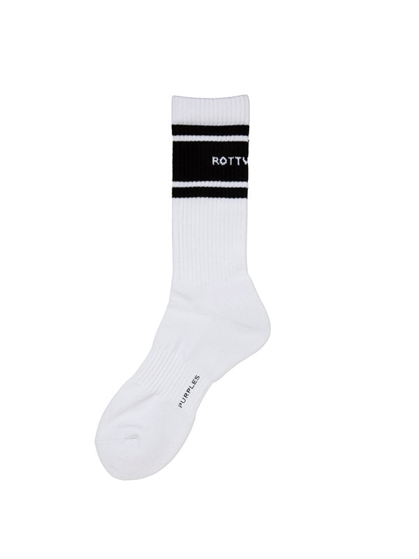 【MORE WINTER SALE】ROTTWEILER ロットワイラー R9 LINE SOX - WHITE -