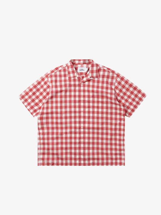 Little Yarmouth リトルヤーマウス Lover’s Check Open Collar Shirt - RED -