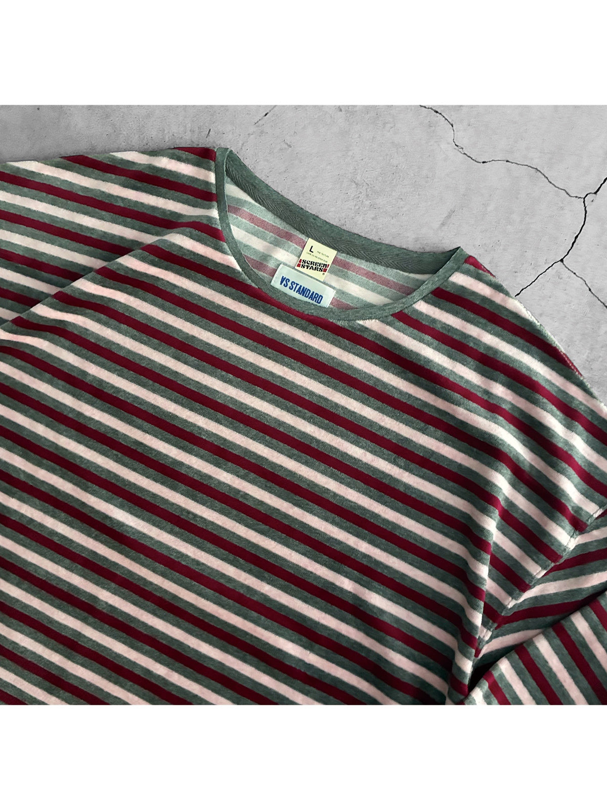 AS STANDARD X SCREEN STARS アズスタンダード x スクリーンスターズ  VELOUR BORDER LS/TEE - GRAY -