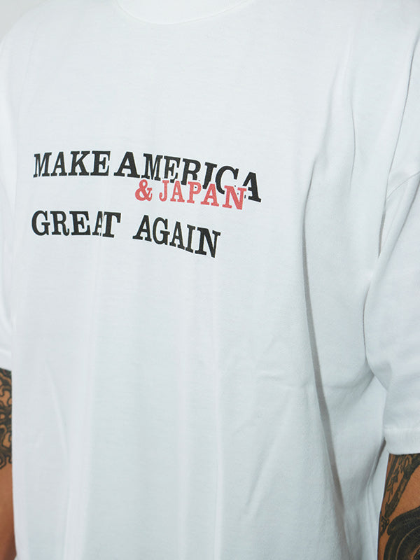 AS STANDARD X SCREEN STARS アズスタンダードxスクリーンスターズ　MAKE AMERICA & JAPAN GREAT AGAIN TEE