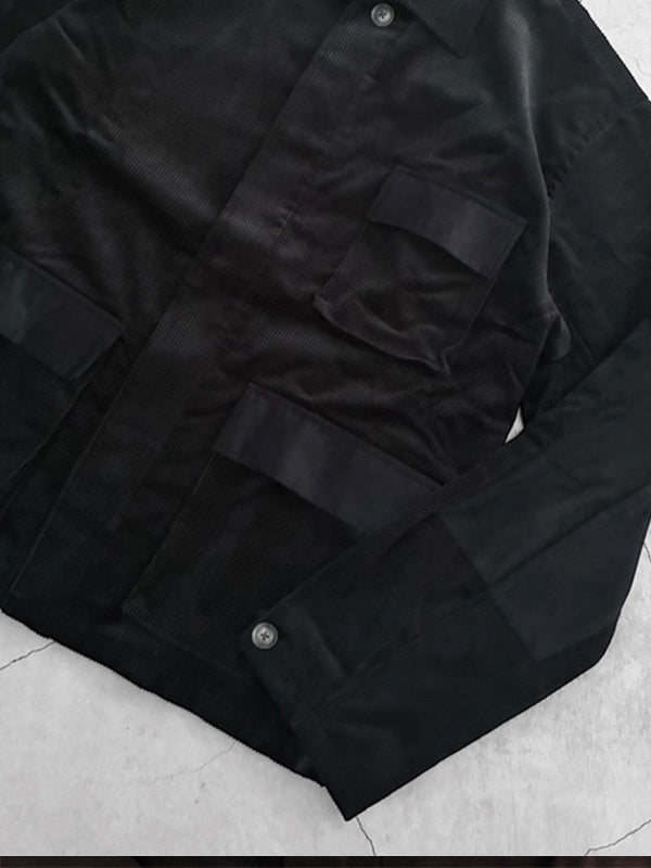 【雑誌 GO OUT3月号掲載】【WINTER SALE】ALLS オールズ CORDUROY JACKET - BLACK -