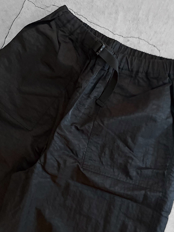 SCARPETTA スカルペッタ NYLON WIDE SHORT PANTS - BLACK -