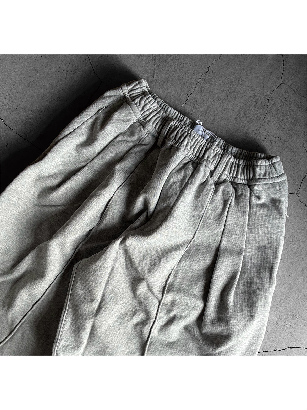 THE JEAN PIERRE ジャン・ピエール 3 Tuck Sweat Wide Trouser  -  GREY -
