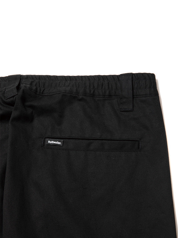 ROTTWEILER ロットワイラー R9 TUCK PRESS CHINO PANTS - BLACK -