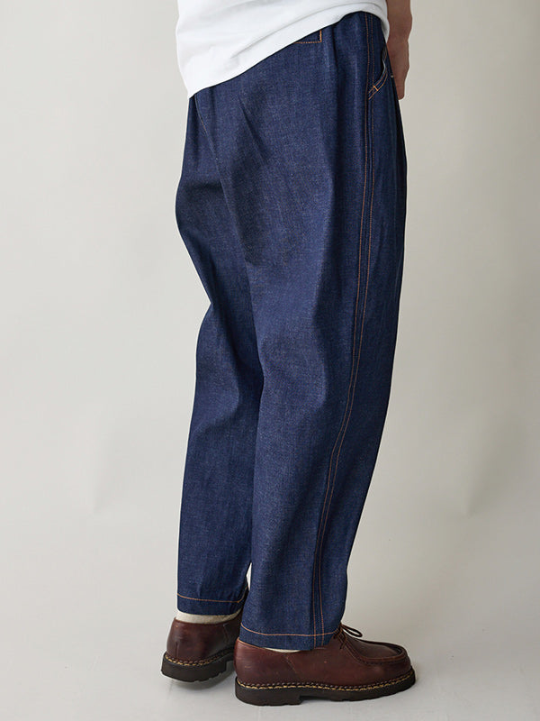 rehacer レアセル Pleat Denim Trousers