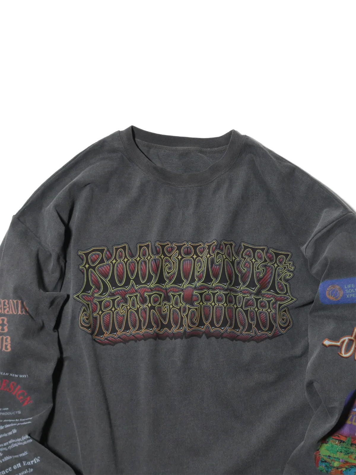 NATAL DESIGN x MAGOODZ ネイタル デザイン ROOM MATE MULTI PRINT L/S TEE LA - CHARCOAL -
