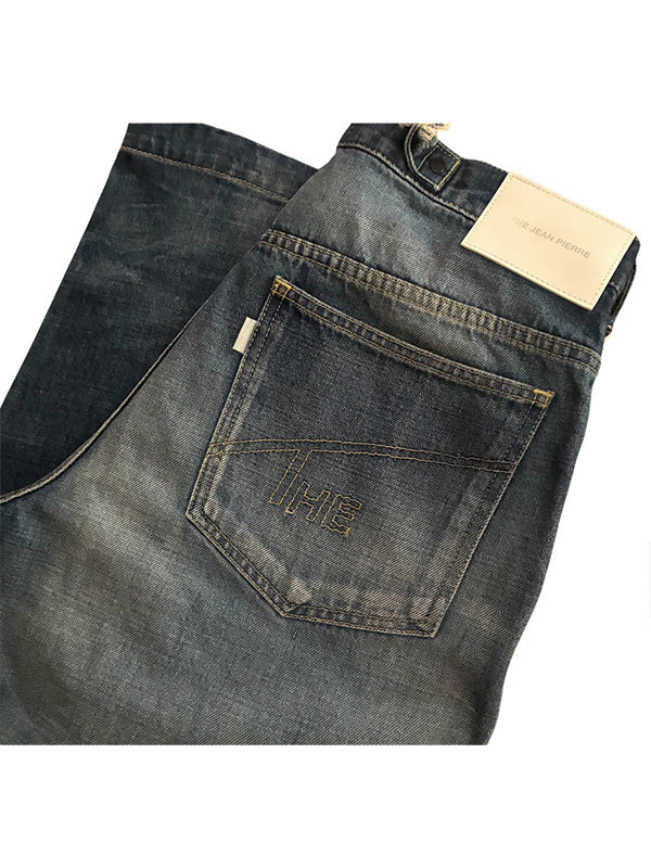THE JEAN PIERRE 2-Tuck Denim Trouser - VINTAGE BLUE -