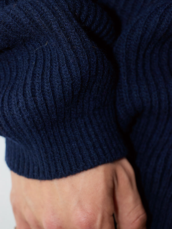 AS STANDARD アズスタンダード AS STANDARD x MAKE YARN LINE FULL BUTTON KNIT CARDIGAN - BLACK -