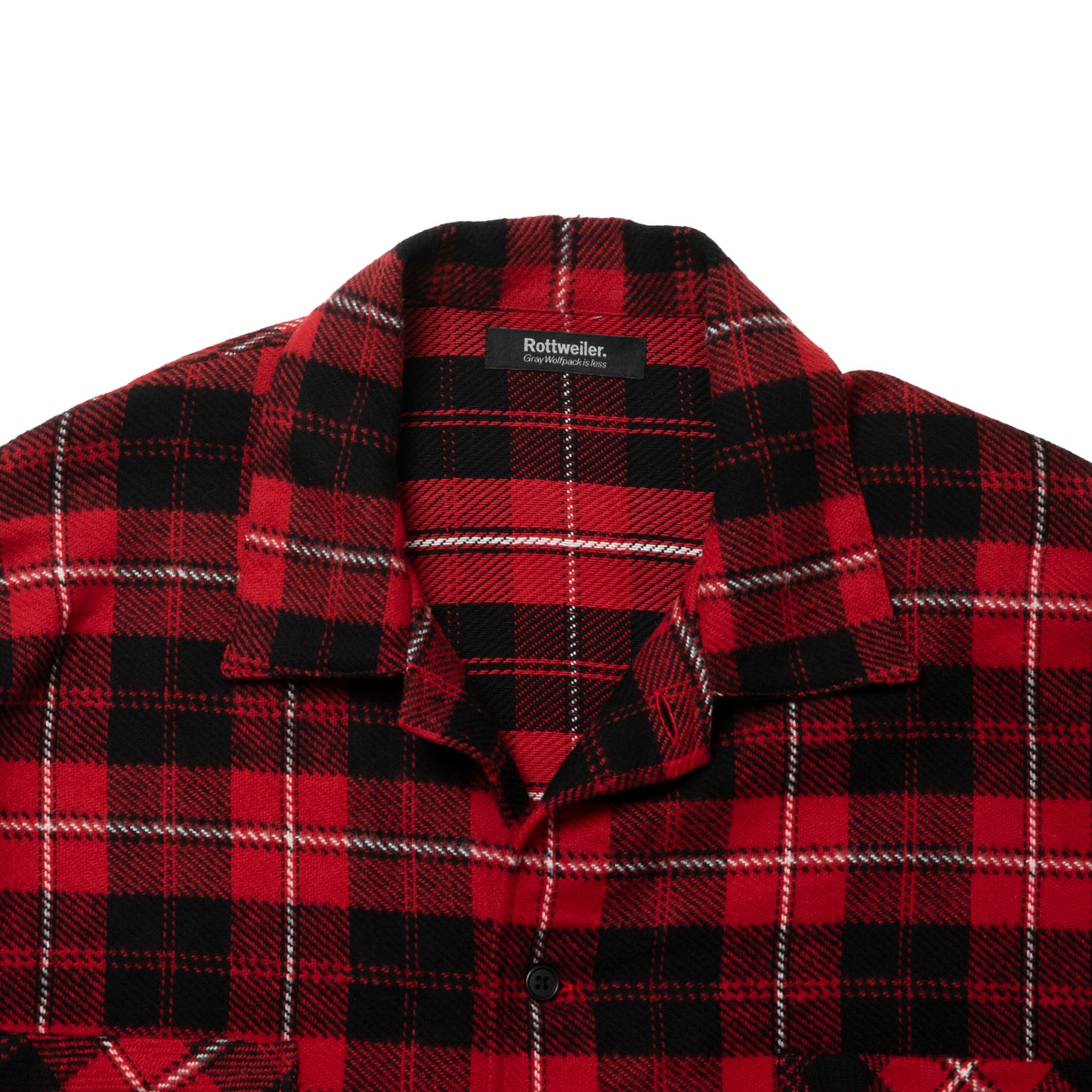 【BLACK FRIDAY SALE】ROTTWEILER ロットワイラー R9 CHECK OPENCOLLAR SHIRT - RED -