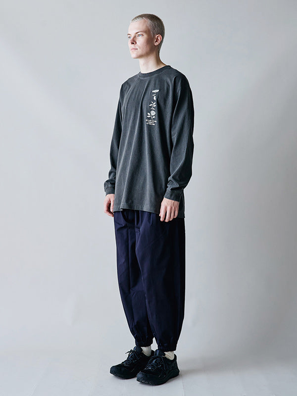 rehacer レアセル Flower Cycle Vintage L/ST-Shirt - INK BLK -