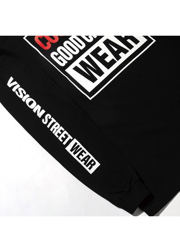 Cookman クックマン Tシャツ LONG SLEEVE TEE Vision Logo - BLACK -