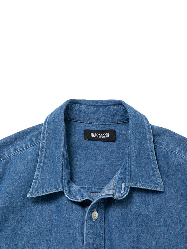ROTTWEILER ロットワイラー R9 WASHED DENIM SHIRT - INDIGO -