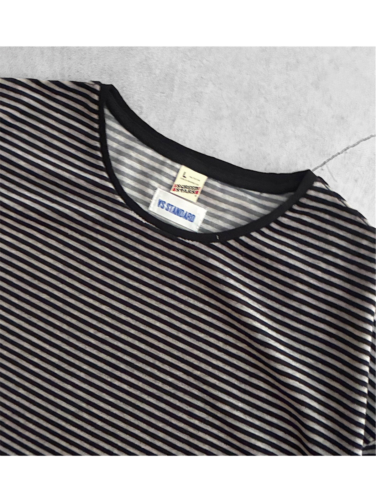 AS STANDARD X SCREEN STARS アズスタンダード x スクリーンスターズ  VELOUR BORDER LS/TEE - CHARCOAL -
