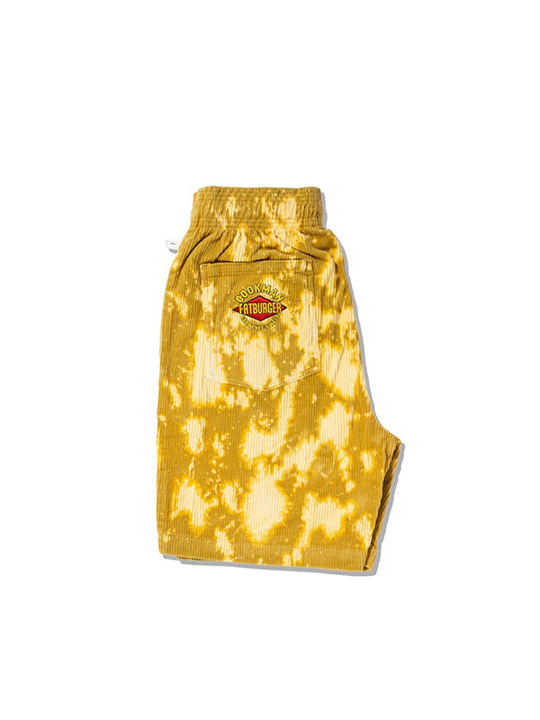Cookman クックマン シェフパンツ Chef Pants Short Corduroy FAT Bleach - YELLOW -
