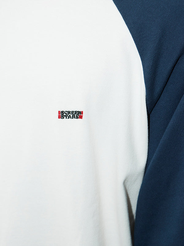 AS STANDARD X SCREEN STARS アズスタンダードxスクリーンスターズ　BASEBALL TEE - NAVY / WHITE -