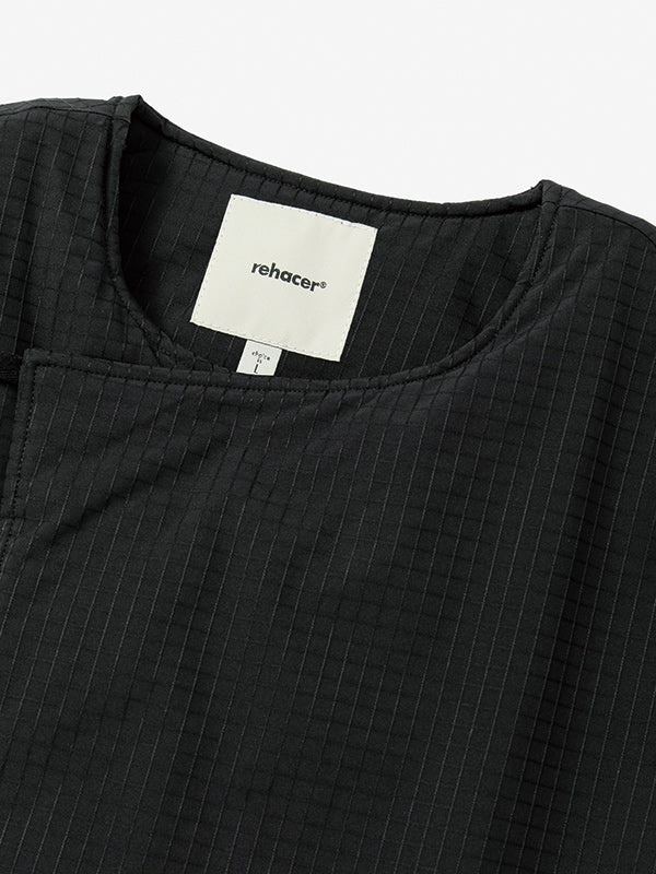 rehacer レアセル Tactical Collarless Jacket - BLACK -