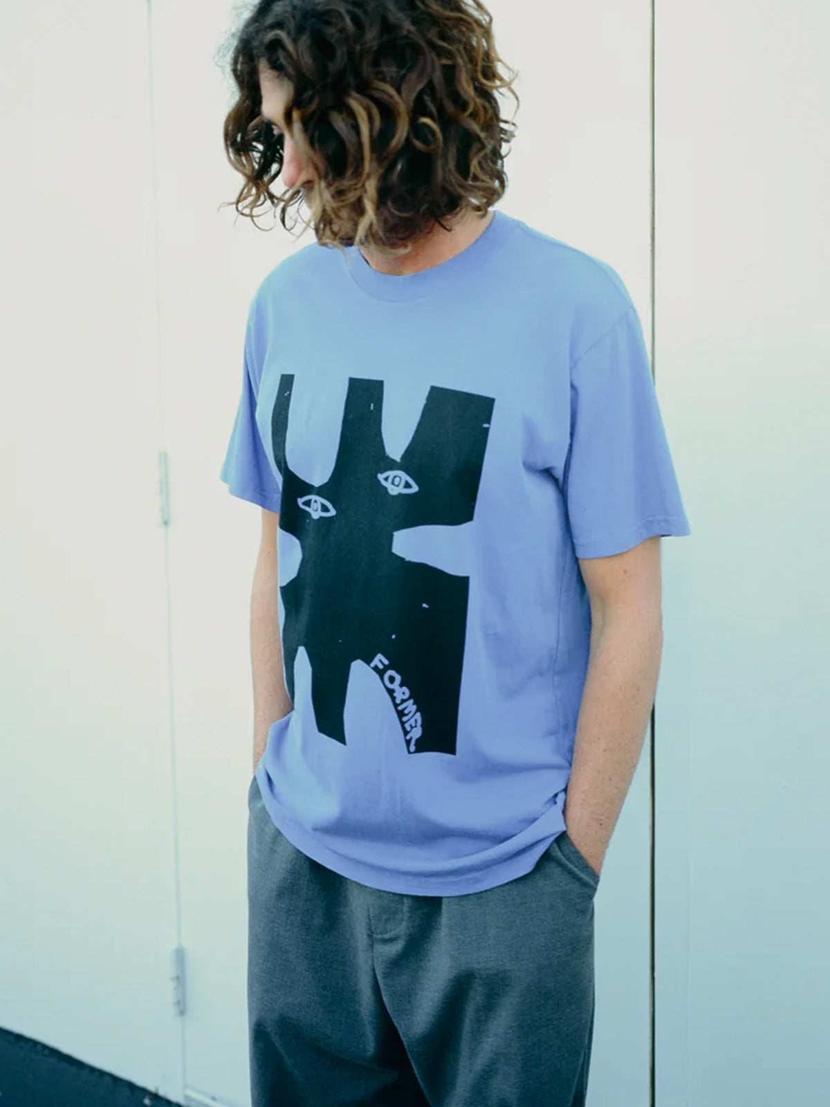 FORMER フォーマー ENIGMA T-SHIRT - WASHED COBALT -