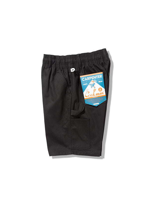 Cookman クックマン シェフパンツ Carpenter's Pants Short Heavy twill- BLACK -