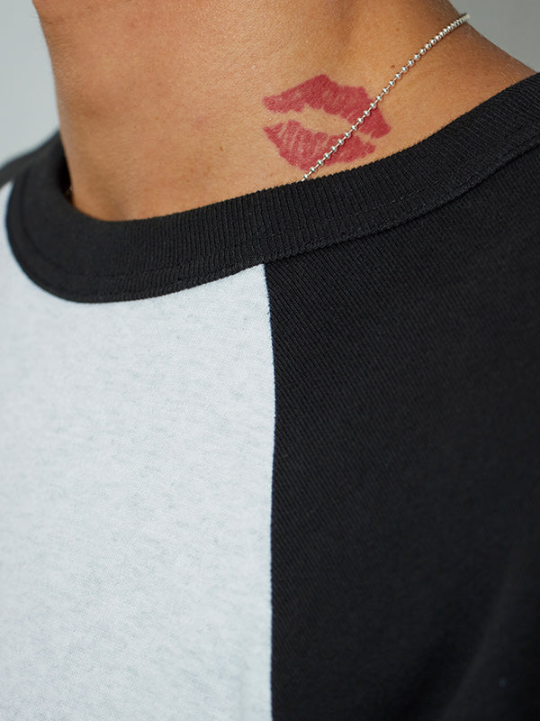 AS STANDARD X SCREEN STARS アズスタンダードxスクリーンスターズ　BASEBALL TEE - BLACK / ASH -