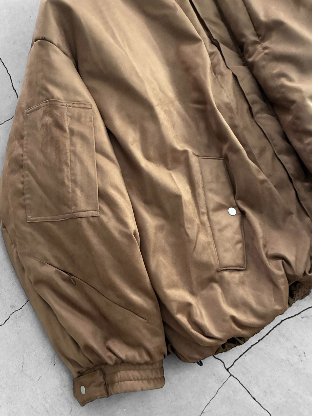 THE JEAN PIERRE ジャン・ピエール Signature Drop FauxLeather Puffer Blouson - BROWN -