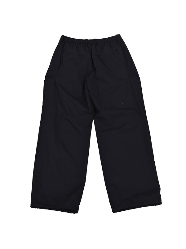 THE JEAN PIERRE ジャン・ピエール 2 BETA 3 Tuck Nylon Trouser -  BLACK -