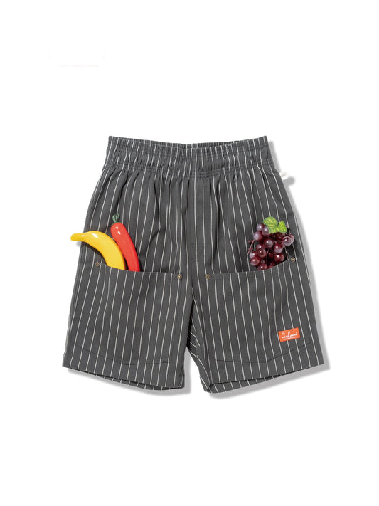 Cookman クックマン シェフパンツ Chef Pants Short Front Pocket Herringbone - CHARCOAL-