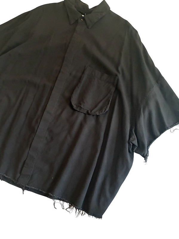 THE JEAN PIERRE ジャン・ピエール Signature 11XL SS Shirt RAYON  - FADE BLACK -
