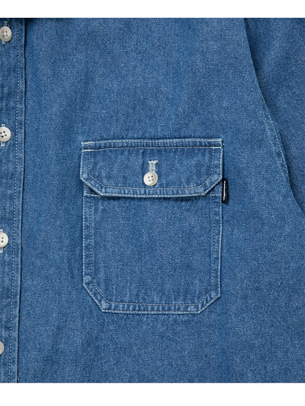 ROTTWEILER ロットワイラー R9 WASHED DENIM SHIRT - INDIGO -
