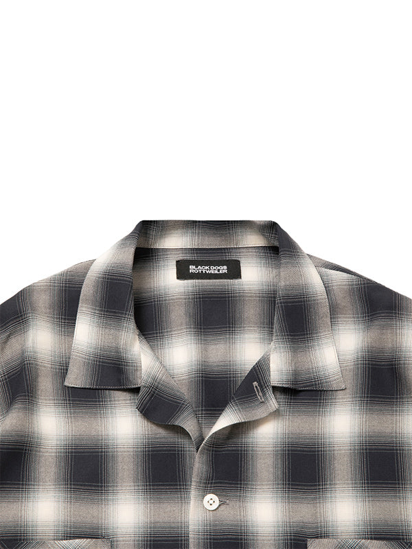ROTTWEILER ロットワイラー R9 OMBRE CHECK SHIRT - BLACK - – ADONUST