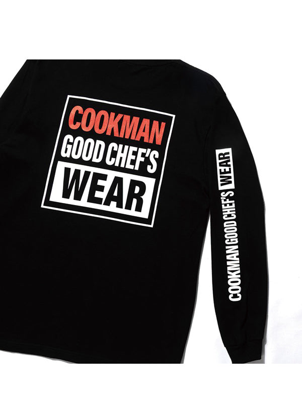 Cookman クックマン Tシャツ LONG SLEEVE TEE Vision Logo - BLACK -