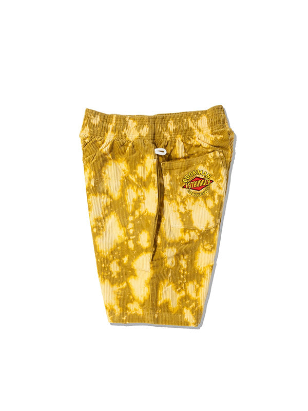 Cookman クックマン シェフパンツ Chef Pants Short Corduroy FAT Bleach - YELLOW -