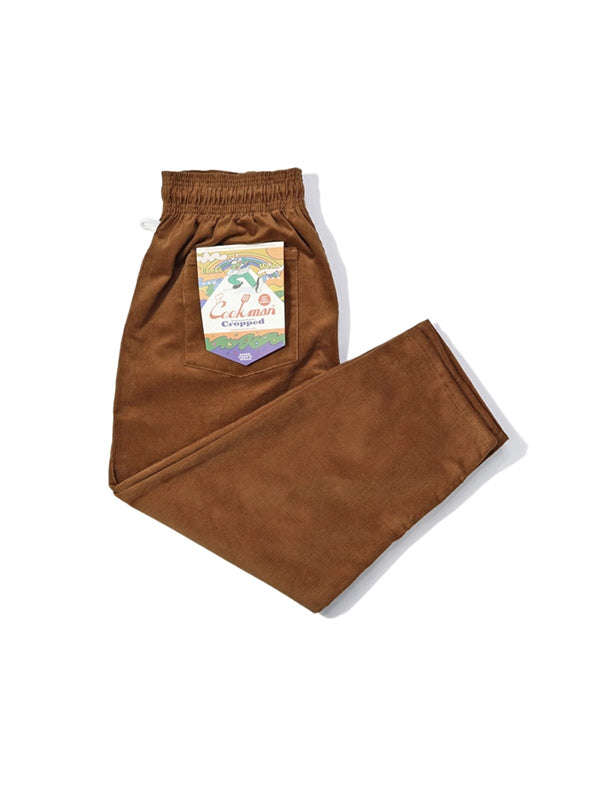 Cookman クックマン ハーベストパンツ Harvest Pants Cropped High Wale Corduroy - DARK BROWN -