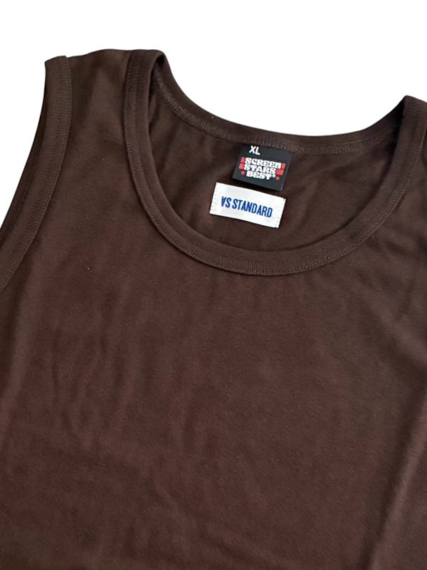 AS STANDARD X SCREEN STARS アズスタンダードxスクリーンスターズ　TANK TOP - BROWN -