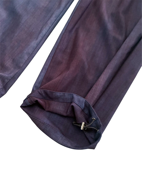 THE JEAN PIERRE ジャン・ピエール Urban Wool Low 3 Tuck Trouser  -BORDEAUX -