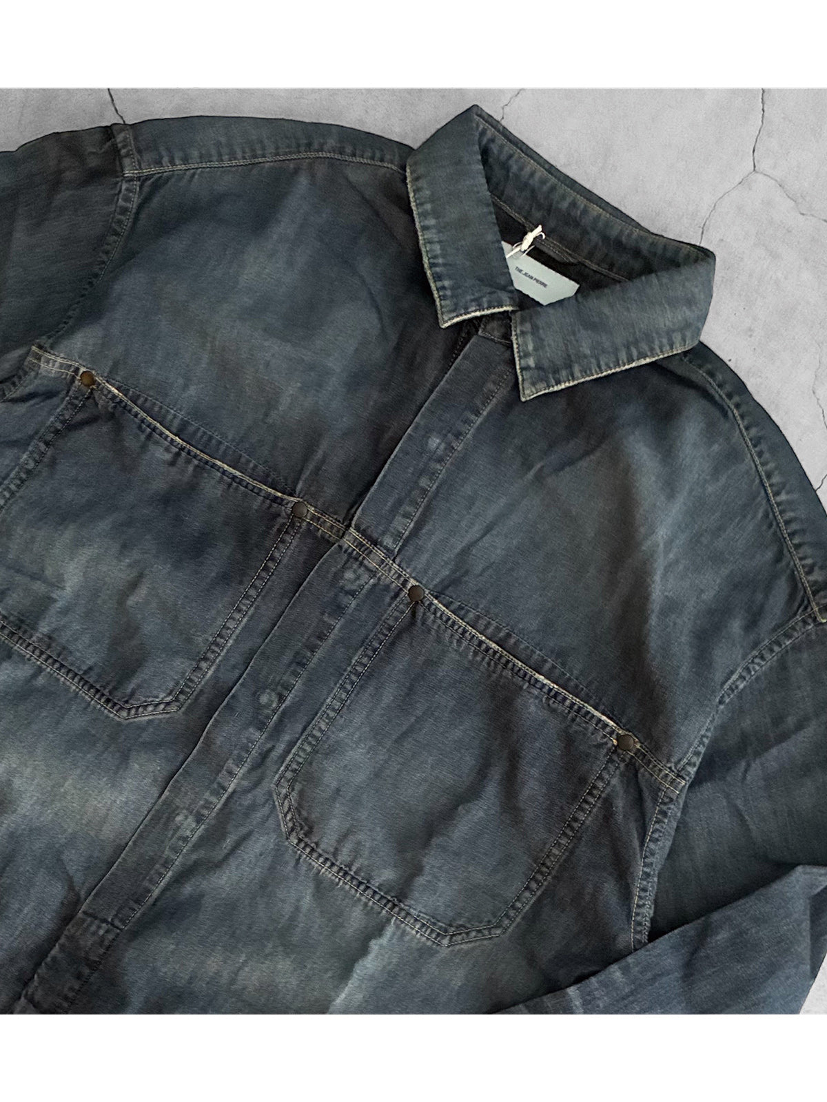 THE JEAN PIERRE ジャン・ピエール Drop Pocket Denim Shirt  - VINTAGE BLUE -