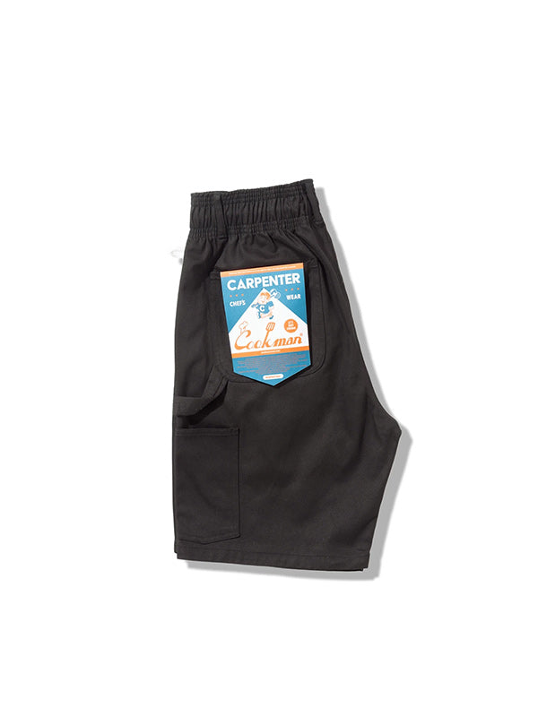 Cookman クックマン シェフパンツ Carpenter's Pants Short Heavy twill- BLACK -