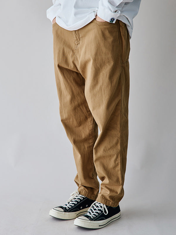 rehacer レアセル Side Pocket Tapered Washed Pants - BEIGE -