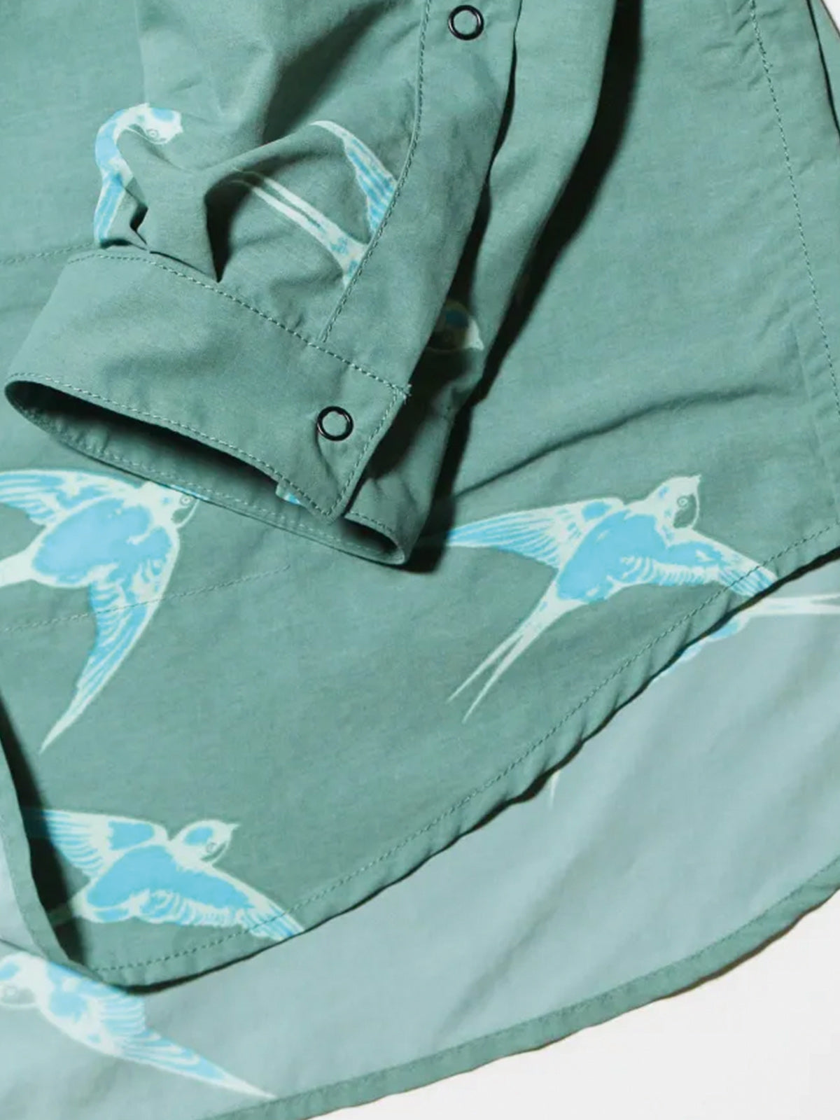 NATAL DESIGN ネイタル デザイン HOME BOUND BANDCOLLAR SHIRTS - ASH MINT -