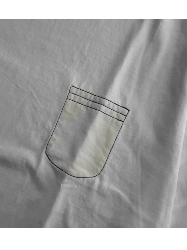 ALLS POCKET STITCH TEE - WHITE -