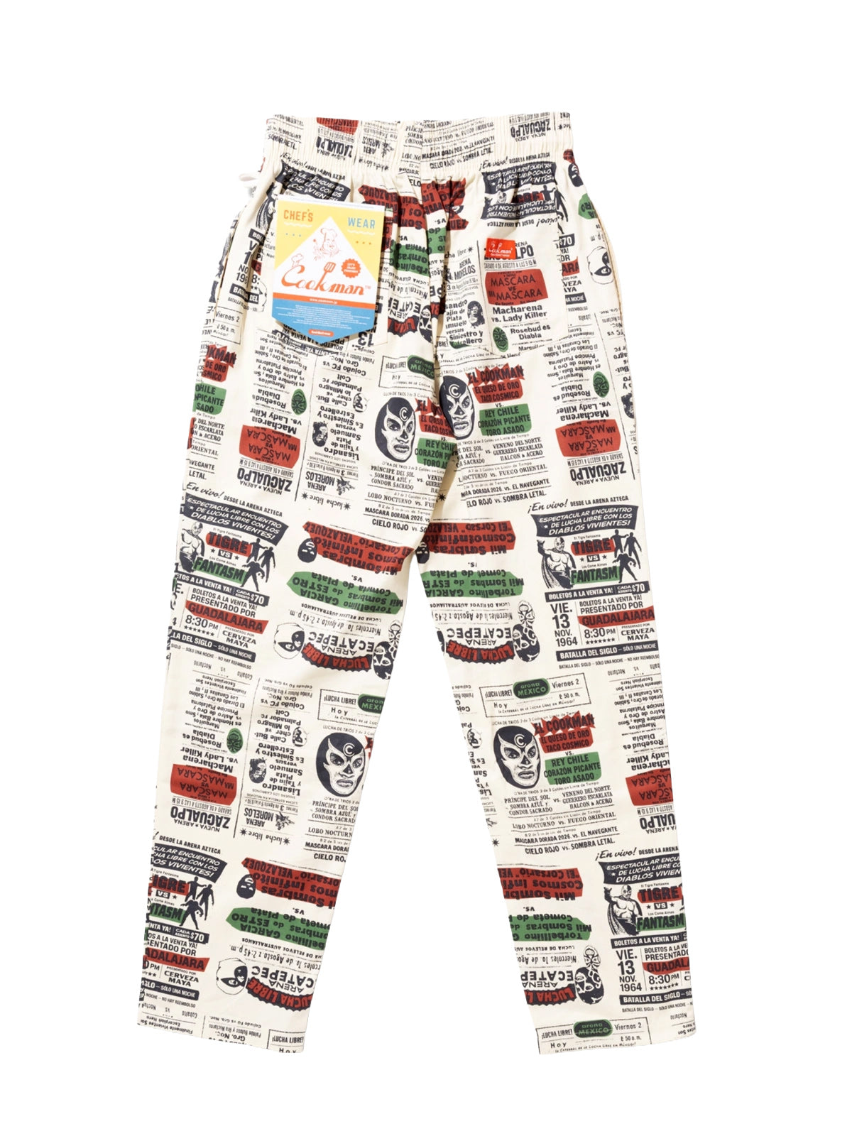 Cookman クックマン シェフパンツ Chef Pants Lucha Libre