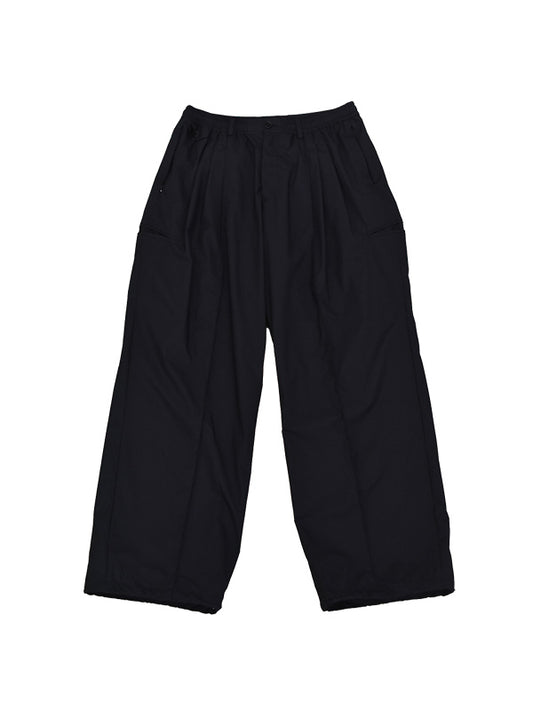 THE JEAN PIERRE ジャン・ピエール 2 BETA 3 Tuck Nylon Trouser -  BLACK -