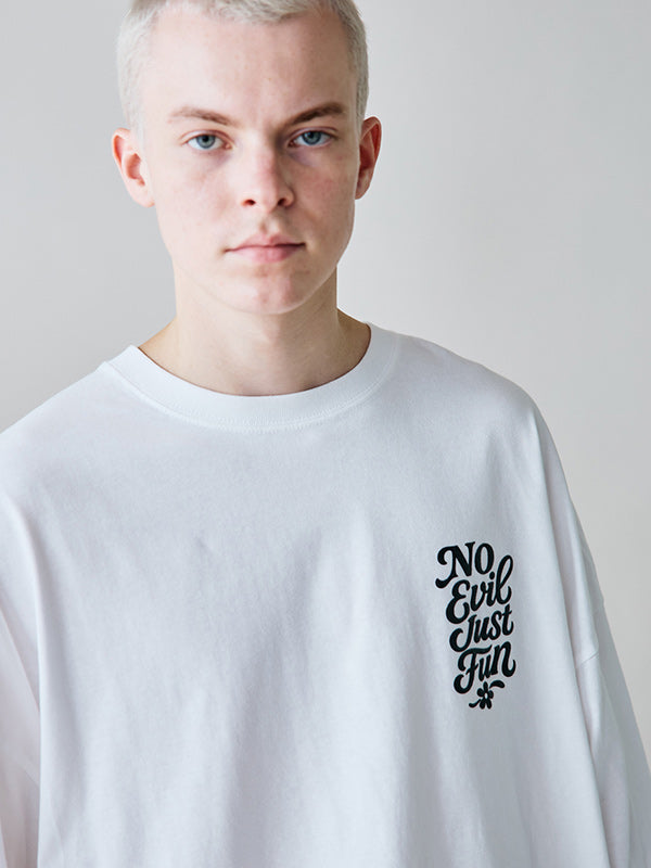 rehacer レアセル Three wise monkeys L/S T-shirt - WHITE -