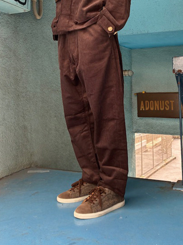 ALLS オールズ CORDUROY PANTS - BROWN -