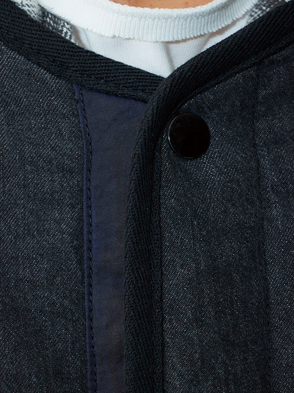 【WINTER SALE】AS STANDARD x SCARPETTA アズ スタンダード x スカルペッタ DENIM ARMY LINER COAT - BLACK -