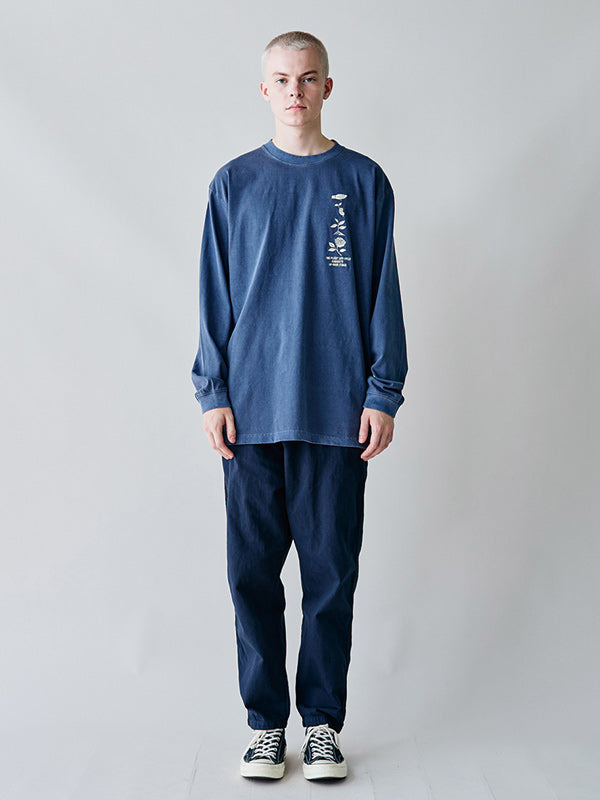 rehacer レアセル Flower Cycle Vintage L/ST-Shirt - NAVY -