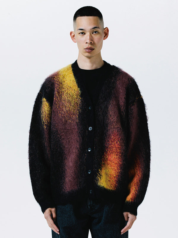 ROTTWEILER ロットワイラー R9 PAINTED CARDIGAN - BLACK - – ADONUST