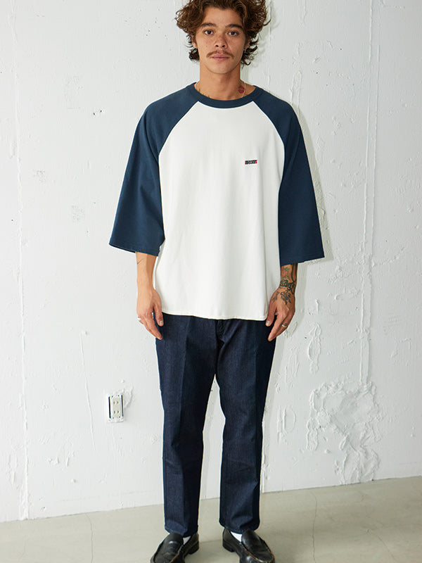 AS STANDARD X SCREEN STARS アズスタンダードxスクリーンスターズ　BASEBALL TEE - NAVY / WHITE -